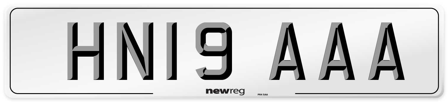 HN19 AAA Number Plate from New Reg